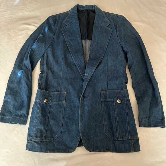 Lee Vintage Denim Blazer Jacket 42R Made in USA - Picture 1 of 6